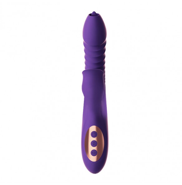 MizzZee - Magic Anal Vibrating Retractable Swinging Warming Wand (Chargeable - Purple)